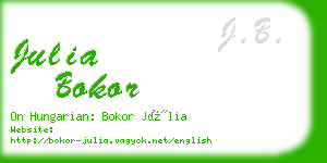 julia bokor business card